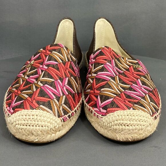 ✅MICHAEL Michael Kors Kendrick Multicolor Logo Print Slip-On espadrilles size 7 - Picture 6 of 10